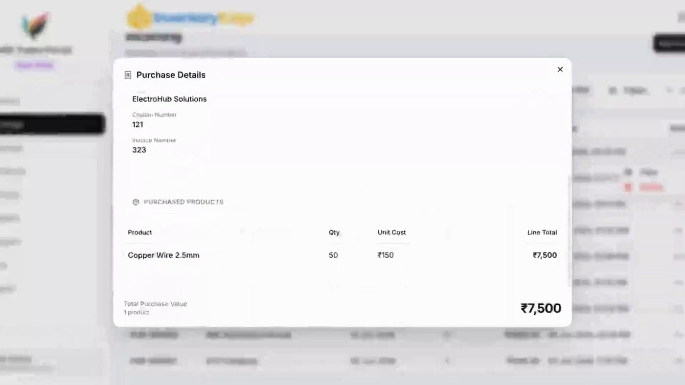 Inventory Edge purchase details